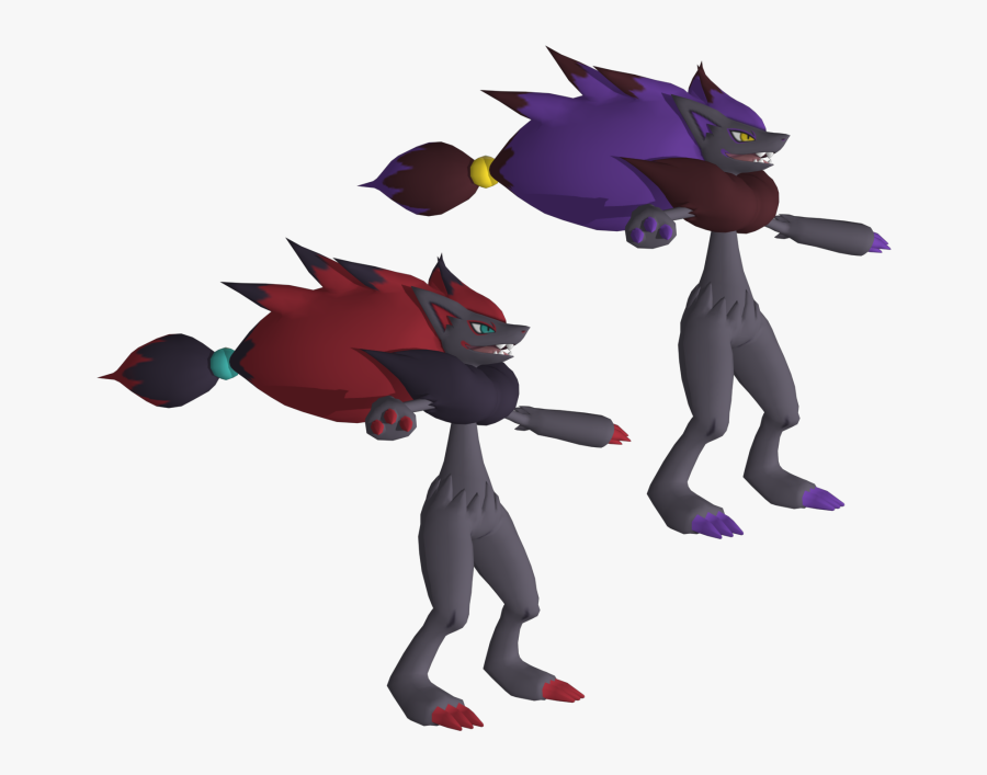 Cartoon,fictional Character,animated Art,style - Pokemon Zoroark Model, Transparent Clipart