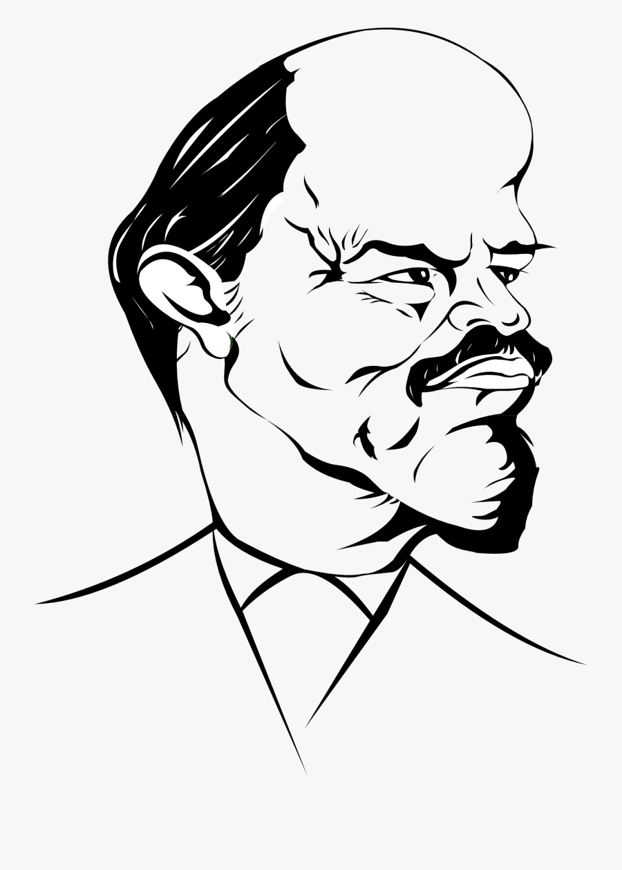 Lenin Caricature Face Funny Man - Lenin Caricature, Transparent Clipart