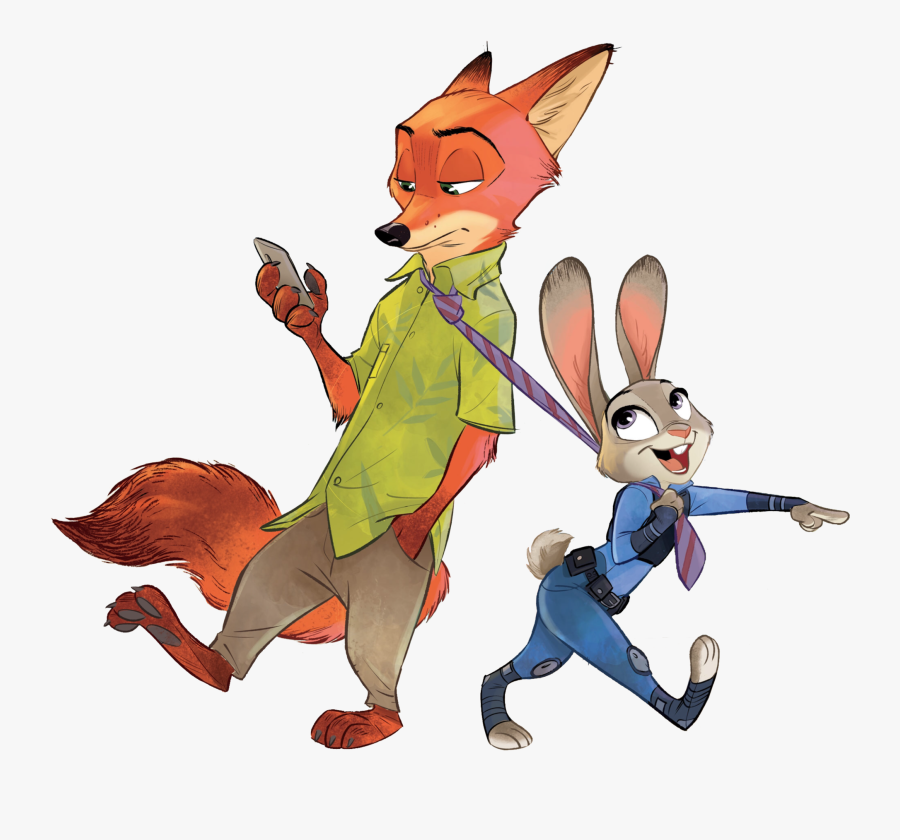 Bunny And Fox Cartoon, Transparent Clipart