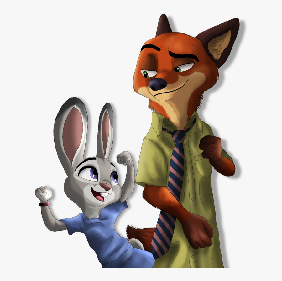 Judy Hopps And Nick Wilde Kiss, Transparent Clipart