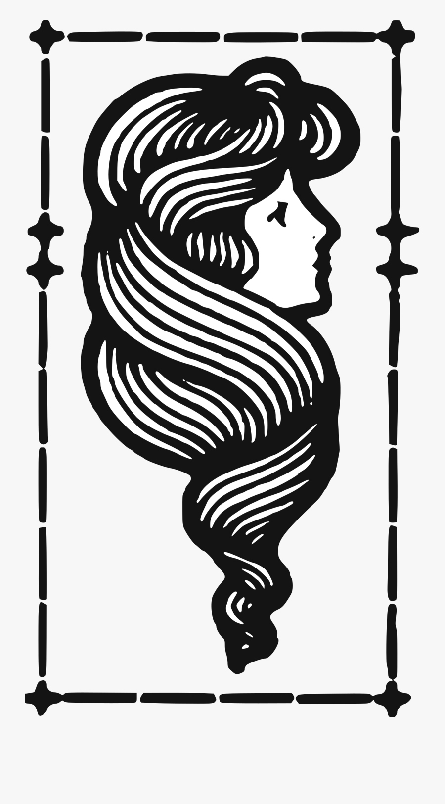 Swirly Hair Logo, Transparent Clipart