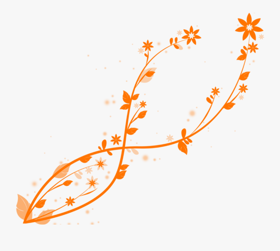Syed Imran - Floral Swirl Orange, Transparent Clipart
