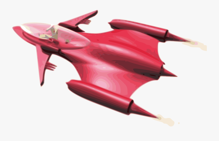Red Scifi Rocket - Sci Fi Rocket Png, Transparent Clipart