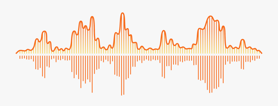 Sound-wave - Audio Wave Orange Transparent, Transparent Clipart