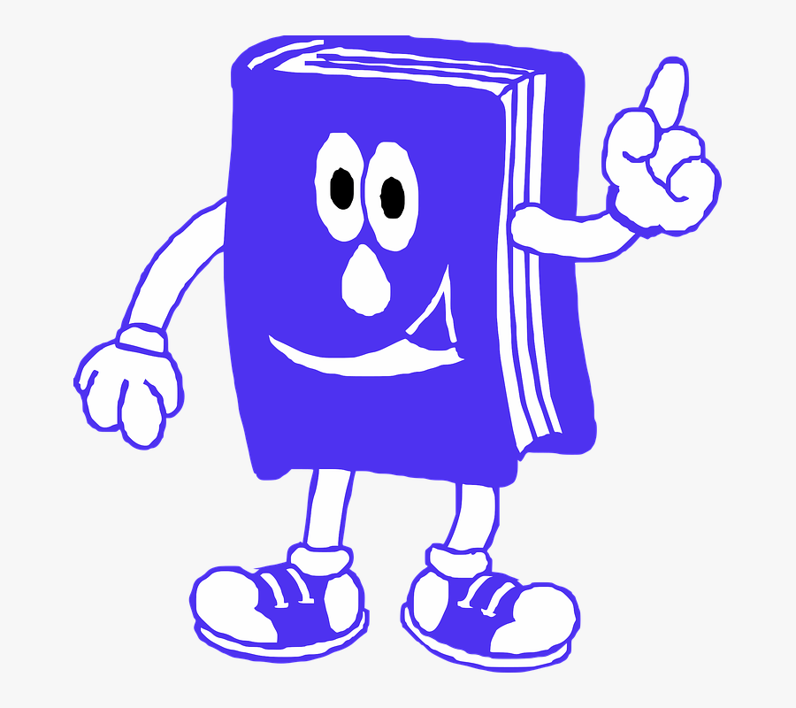 Book Reading Blue Smile Read Reading Book - Library Rules, Transparent Clipart