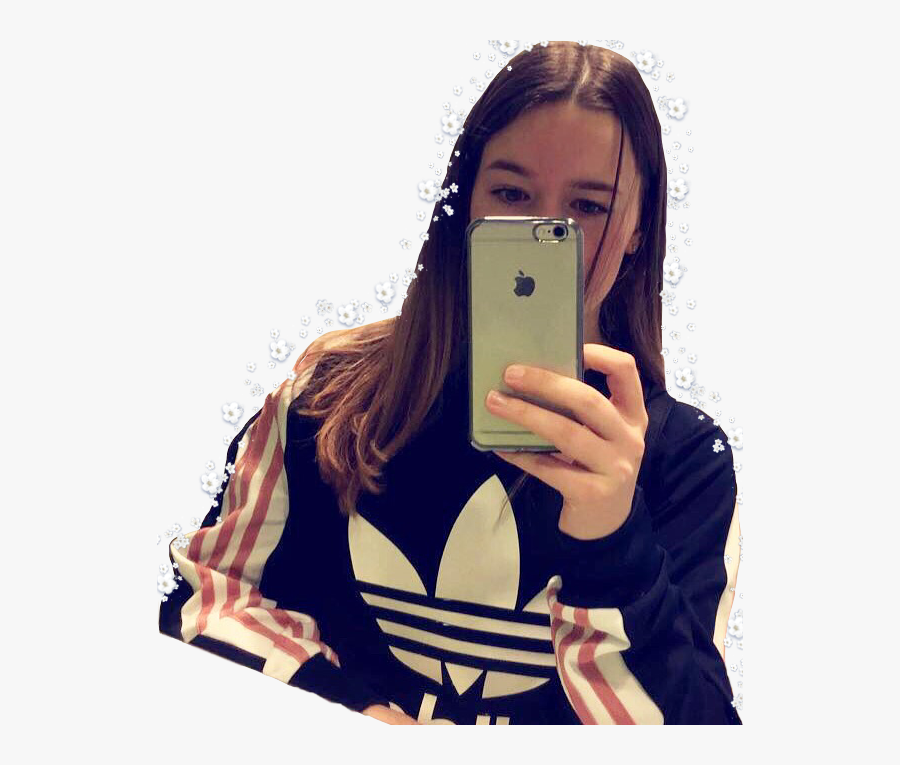 Clip Art Girl Adidas Iphone Peace - Teenage Girl Adidas, Transparent Clipart