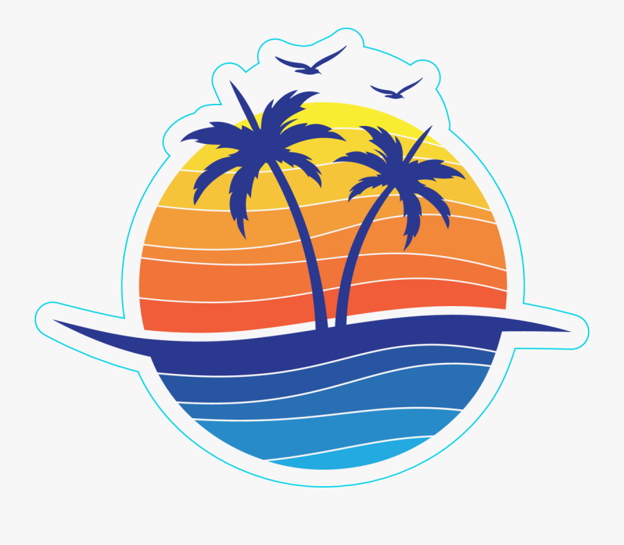 Transparent Seaside Clipart - Coconut Tree Logo Design, Transparent Clipart