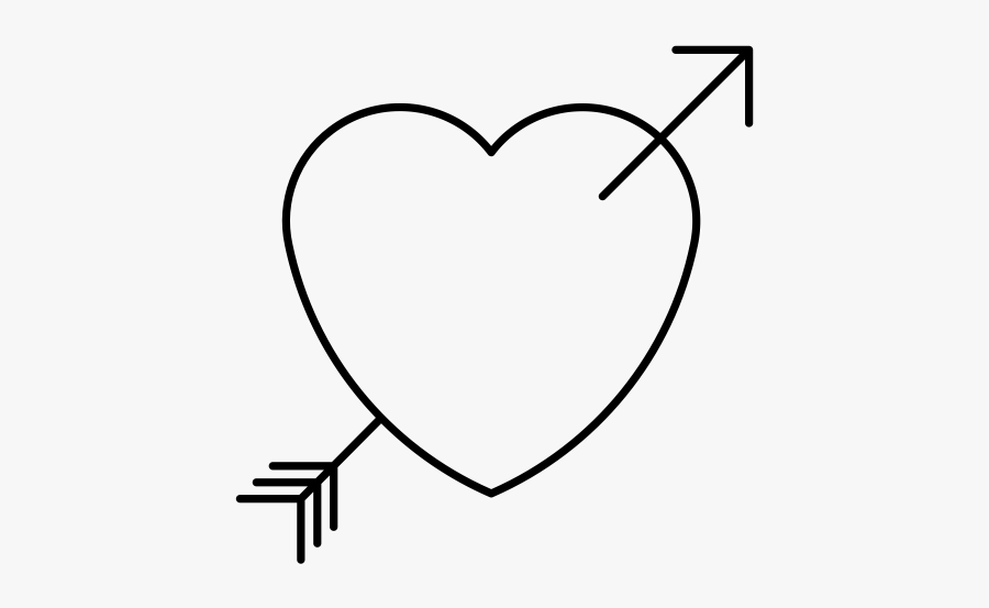 "
 Class="lazyload Lazyload Mirage Cloudzoom Featured - Black And White Heart With Arrow, Transparent Clipart