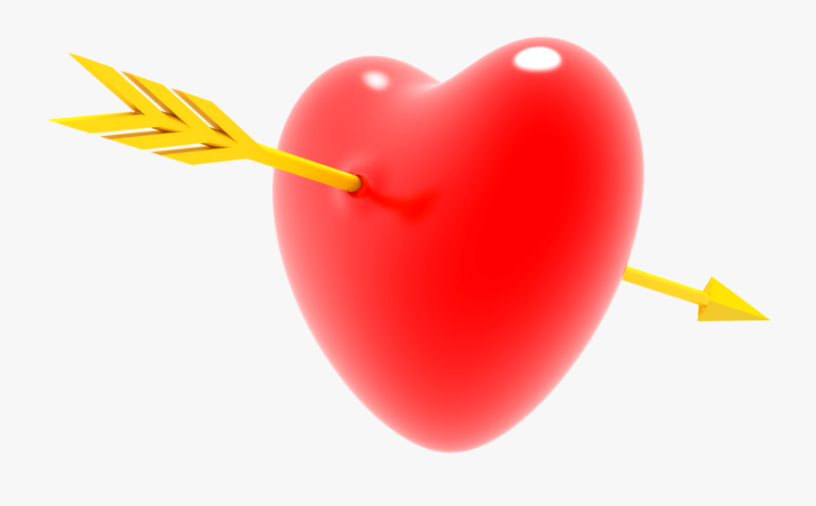 Heart With Arrow Png - Heart, Transparent Clipart