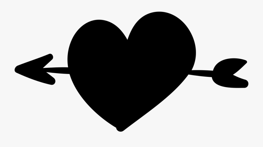 Heart Computer Icons Arrow Symbol - Corazon Silueta Png Con Flecha, Transparent Clipart