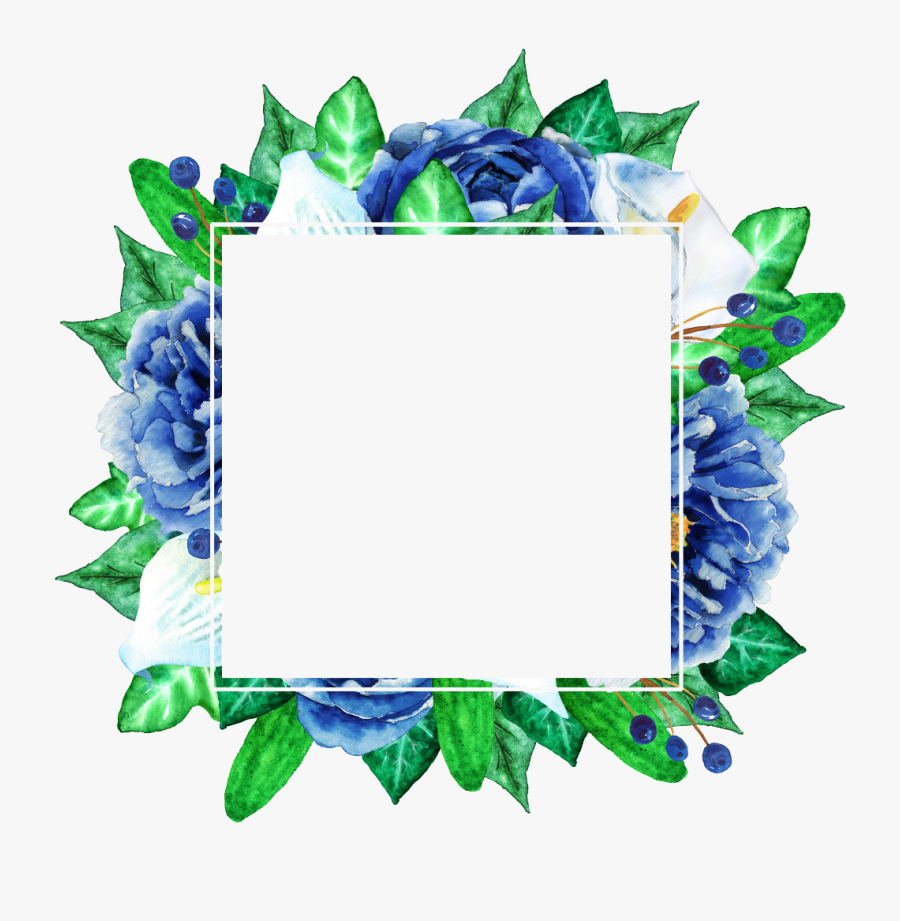 Ftestickers Flowers Frame Transparent Spring Springtime - Watercolour Flowers Bouquet Transparent, Transparent Clipart