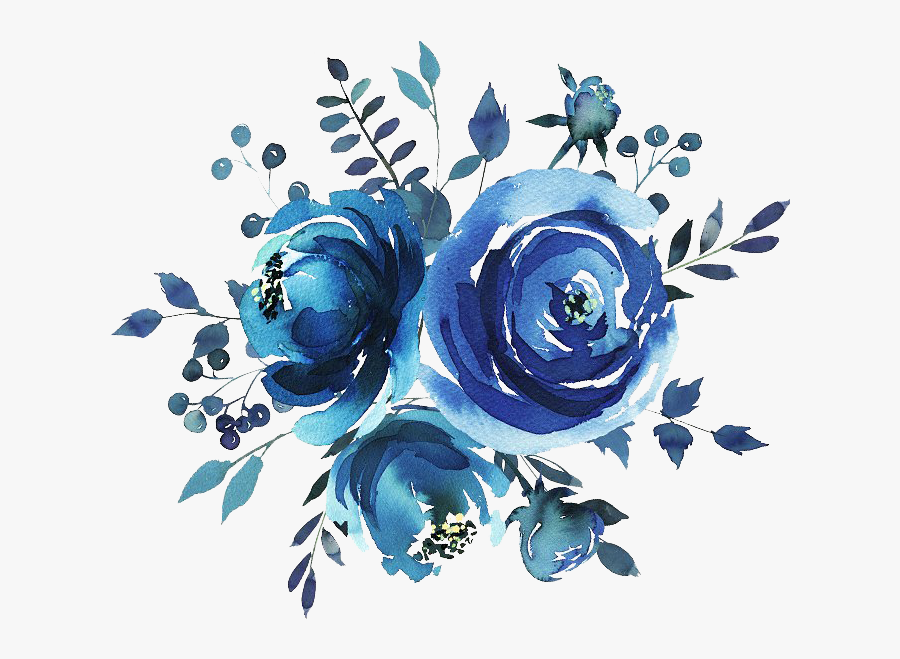 Watercolour Flowers Watercolor Painting Floral Bouquets Blue Watercolor Floral Design Free Transparent Clipart Clipartkey