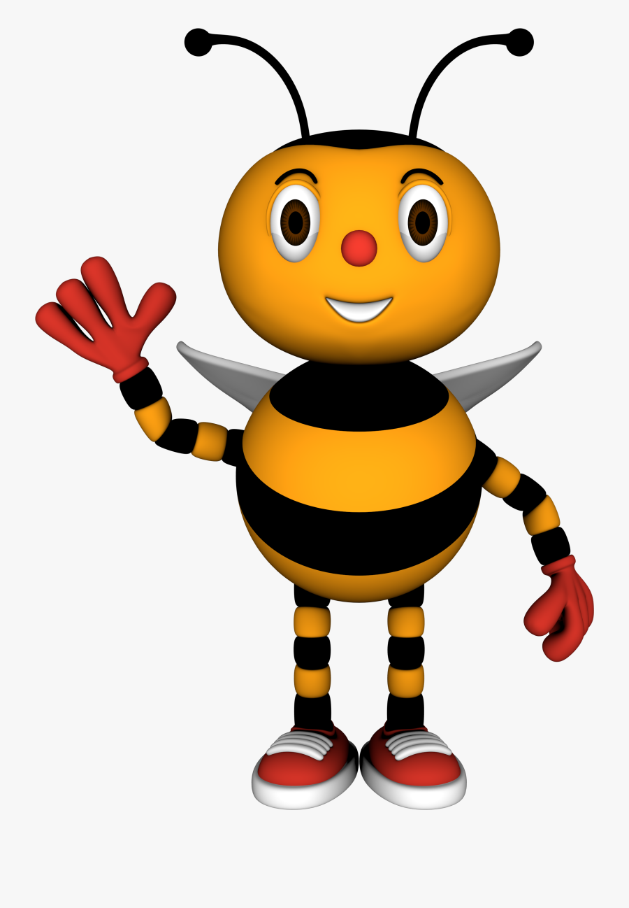 Transparent Waving Png - Kids Bee Happy Bee, Transparent Clipart