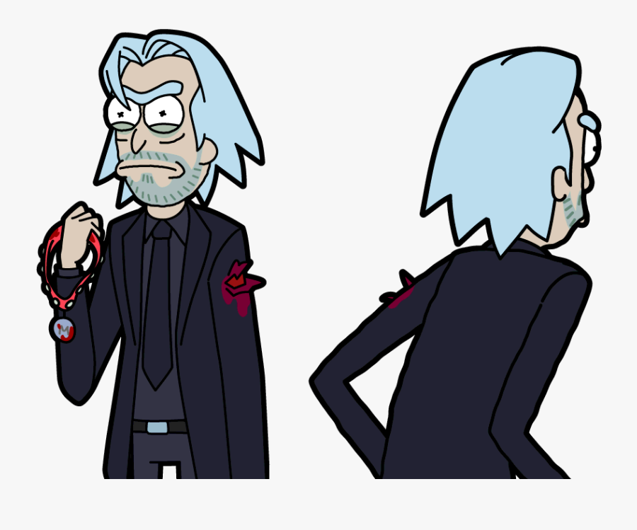 John Rick - Rick Zarchez - Dude Rick - Vaporwave Rick - Rick And Morty Pocket Mortys Ricks, Transparent Clipart