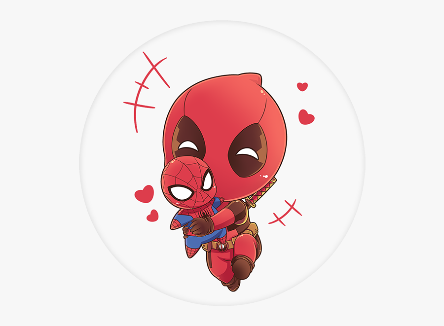 Deadpool Clipart Head - Chibi Spideypool, Transparent Clipart