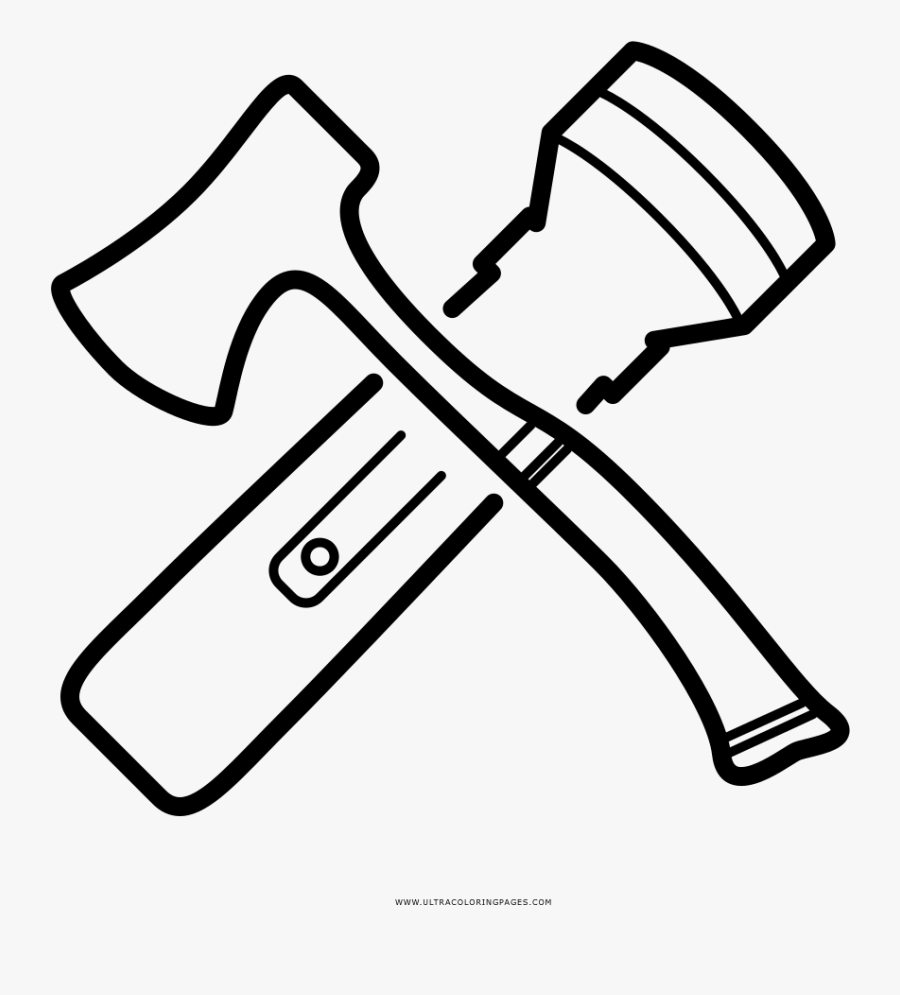 Hatchet Coloring Page - ស្រៈ និស្ស័យ, Transparent Clipart