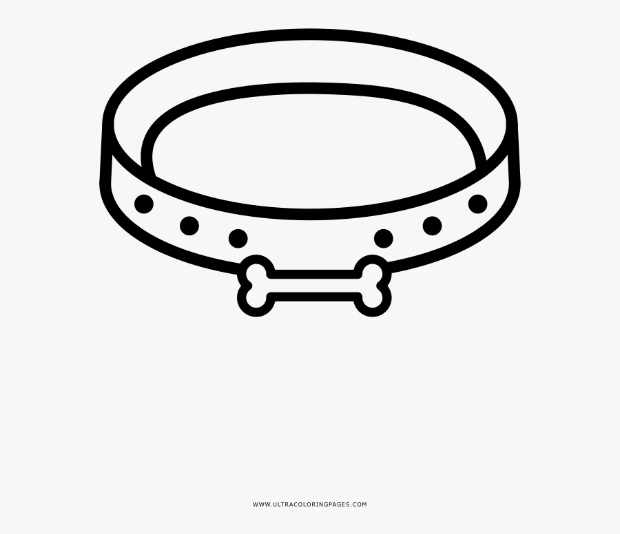 Dog Collar Coloring Page - Circle, Transparent Clipart
