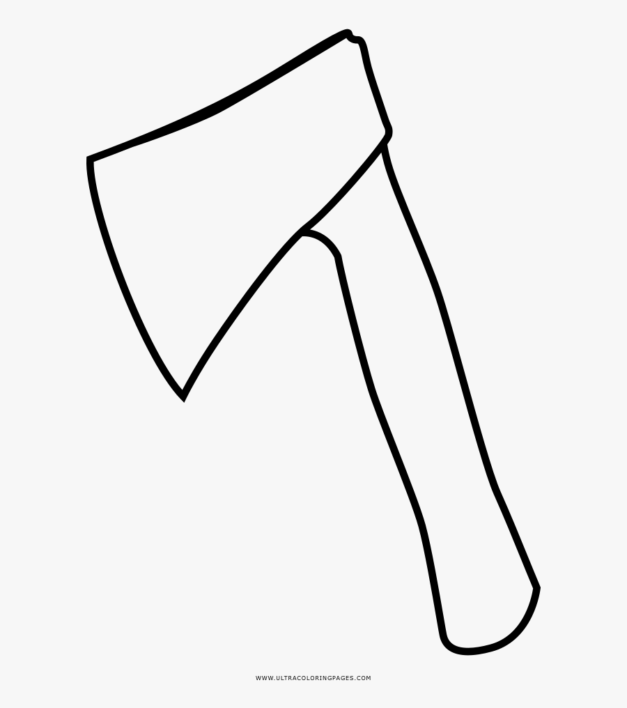 Hatchet Coloring Page - Para Dibujar Una Hacha, Transparent Clipart