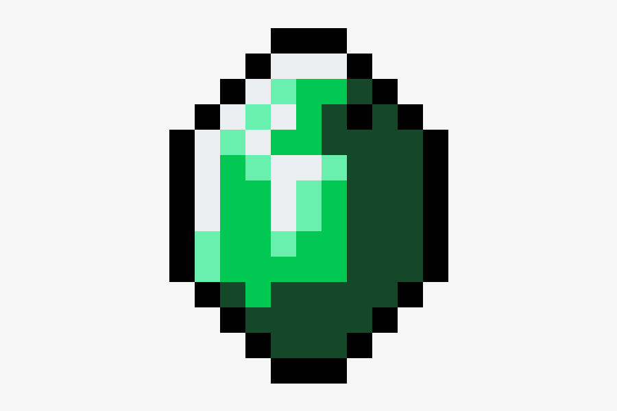 Minecraft Emerald Icon, Transparent Clipart