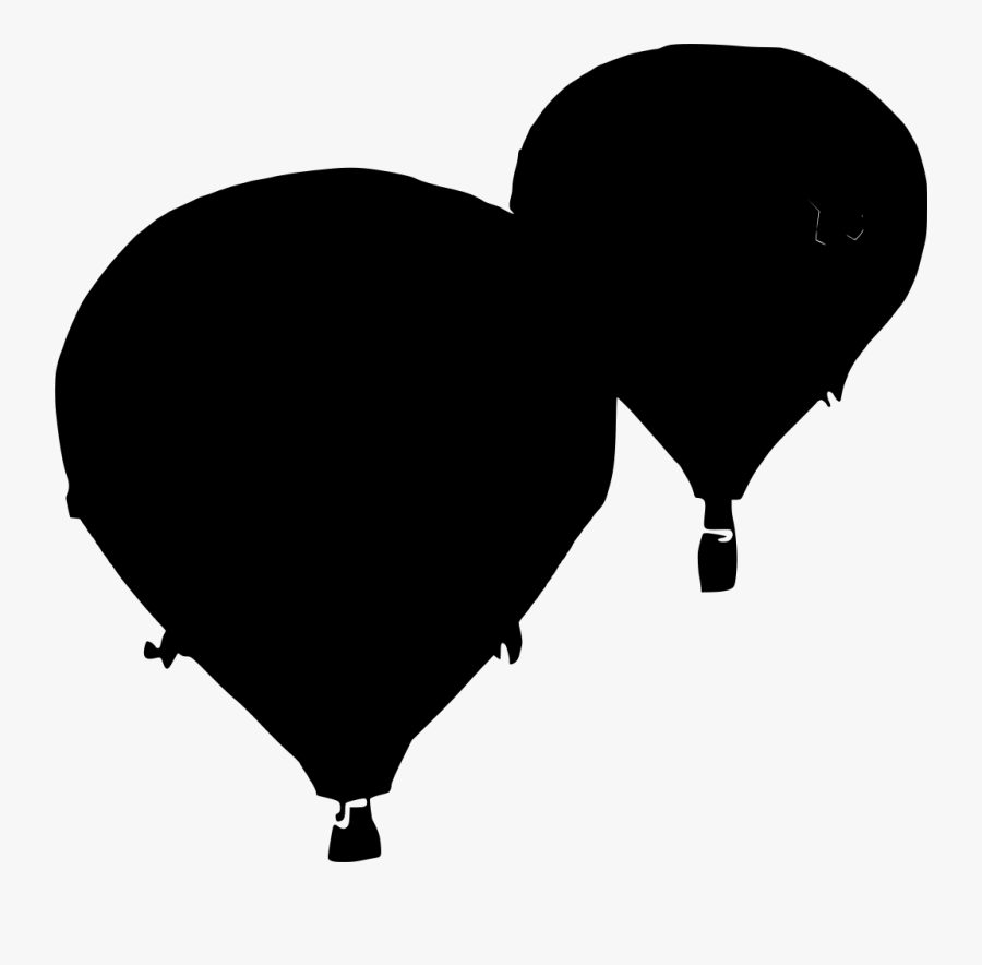 Hot Air Balloon Silhouette Png, Transparent Clipart