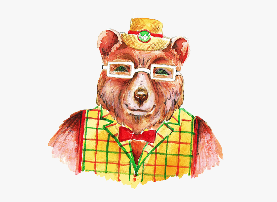 Colour Bear Head & Shoulders2 - Wise Bear Stories Logo, Transparent Clipart