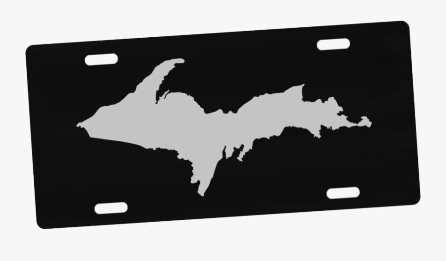 License Plate - "u - P - Silhouette - Upper Peninsula Of Michigan, Transparent Clipart