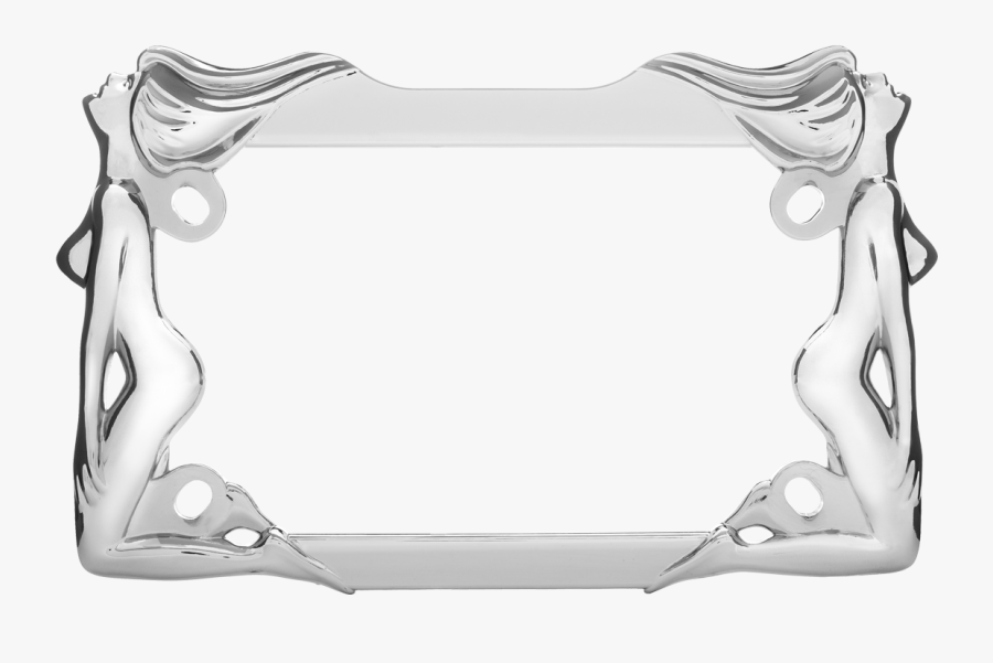 Motorcycle Chrome License Plate Cover, Transparent Clipart