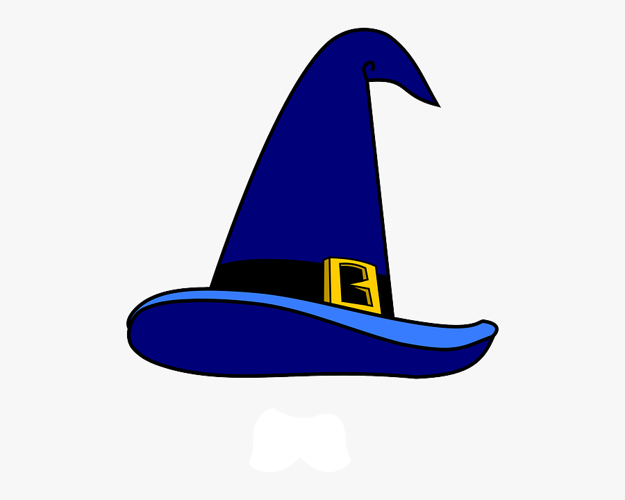 Blue, Man, Cartoon, Crazy, Hat, Magic, Party - Clip Art Wizard Hat, Transparent Clipart