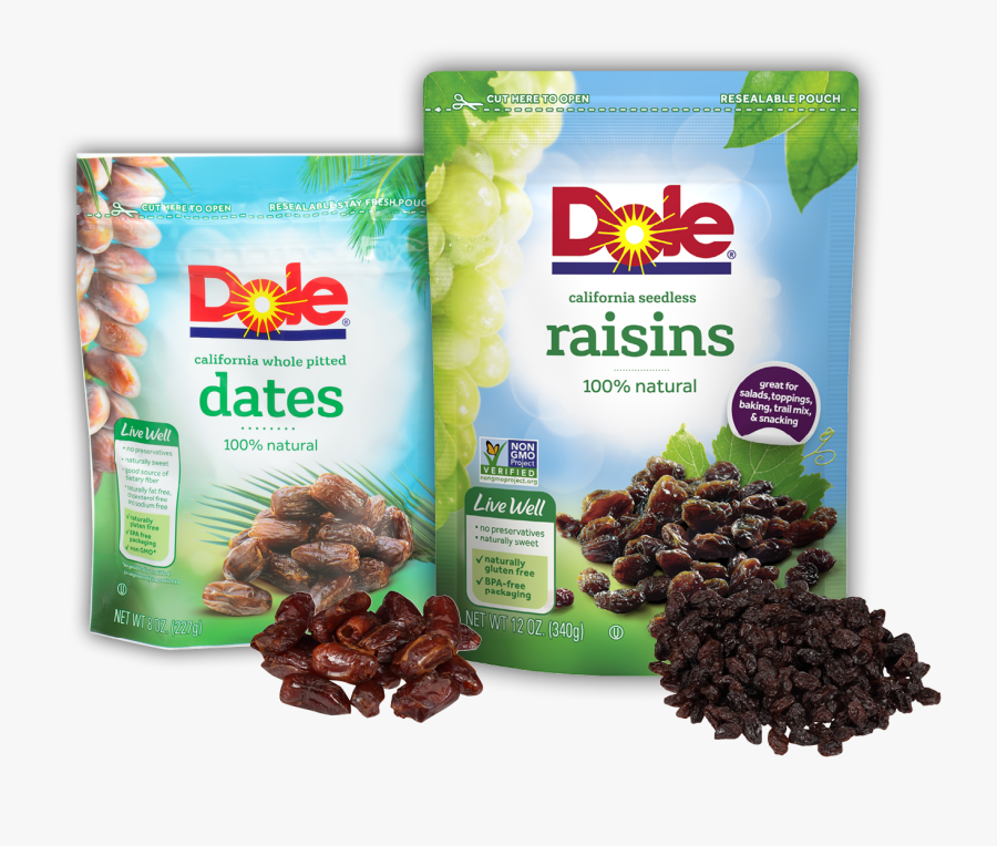 32862 Dole Datesraisins Hero Nguwr3 - Raisin Packaging, Transparent Clipart