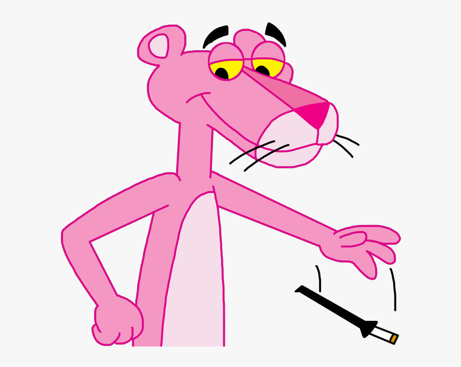 Pink Panther Clipart Smoking - Does The Pink Panther Smoke, Transparent Clipart