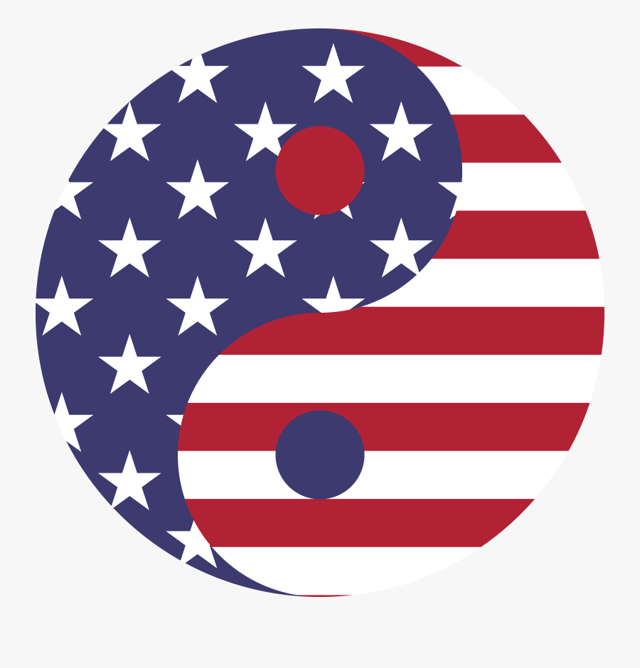 Us Flag Clipart Svg - American Flag Yin Yang, Transparent Clipart