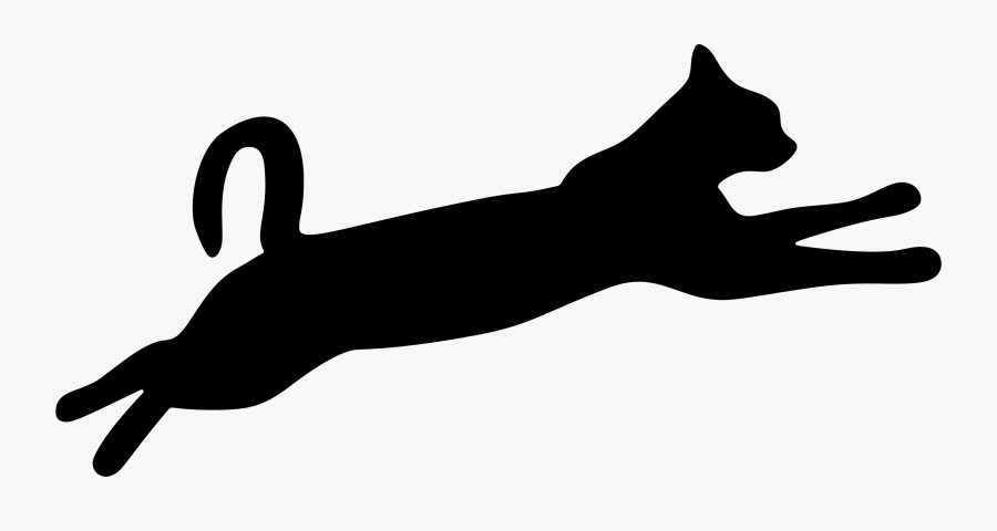 Transparent Cheetah Clipart - Jumping Cat Silhouette Png, Transparent Clipart