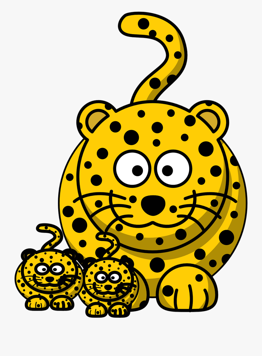 Leopard, Cheetah, Hunting-leopard, Baby, Mom, Animal - Cheetah For Kids, Transparent Clipart