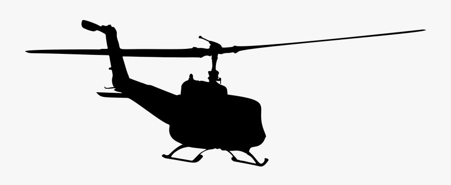 Helicopter Silhouette - Helicopter Black And White, Transparent Clipart