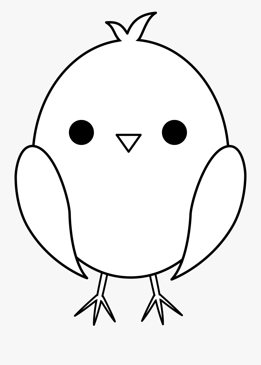 Cute Baby Chick Line Art - Cute Baby Chickens To Draw, Transparent Clipart