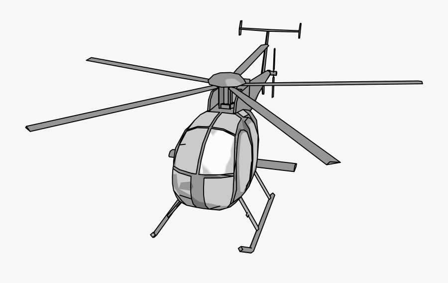 Transparent Police Helicopter Png - Helicopter Rotor, Transparent Clipart