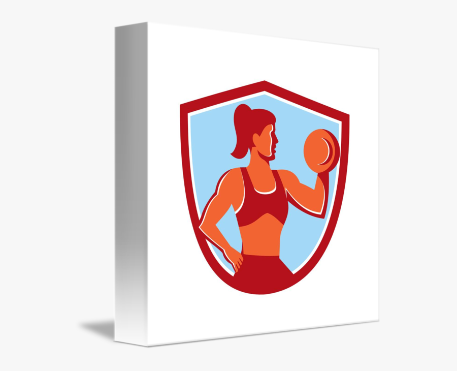 Free Dumbbell Clipart Female Fitness - Circle, Transparent Clipart