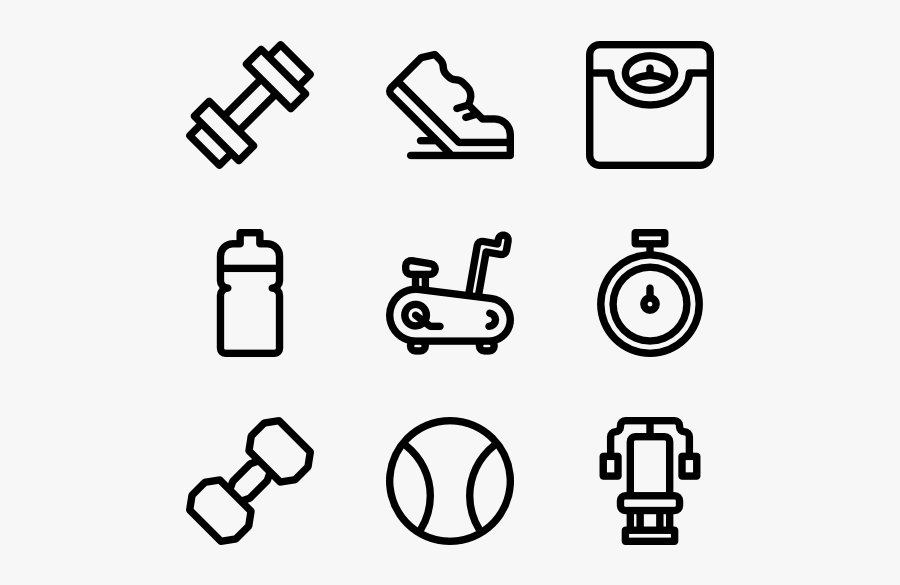 Gym Equipment - Dumbbell Icon Free Png, Transparent Clipart