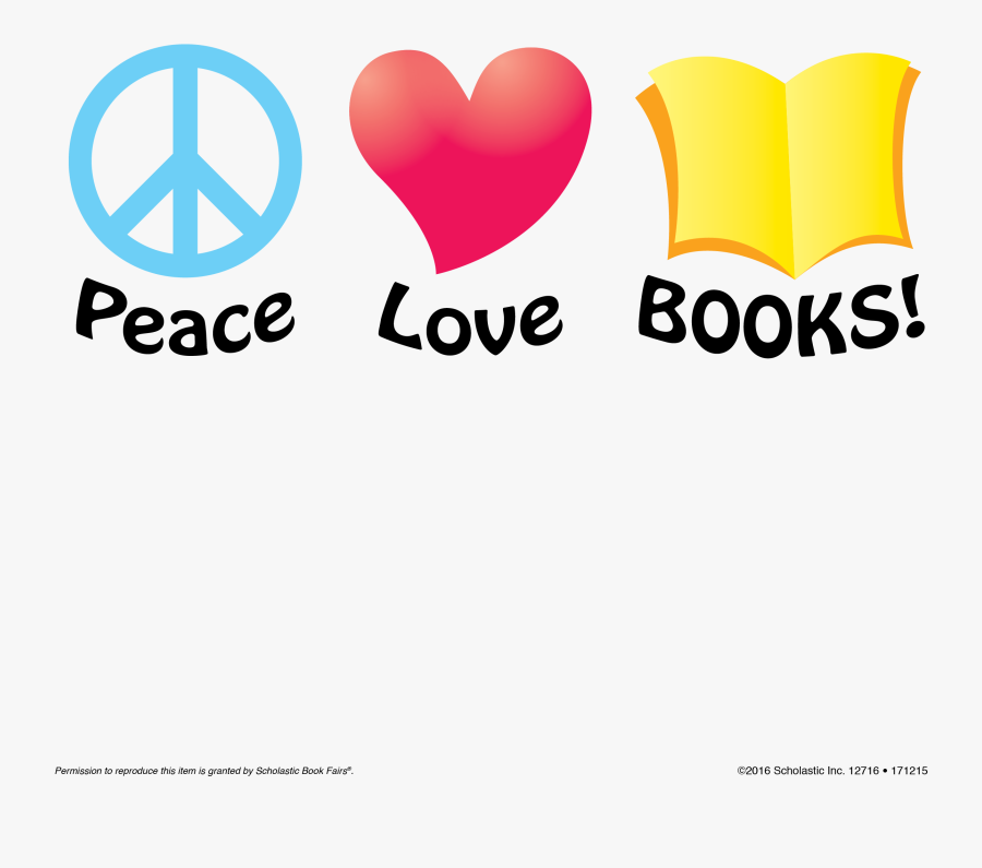 Peace Clipart Peace Quiet - Scholastic Peace Love Books, Transparent Clipart