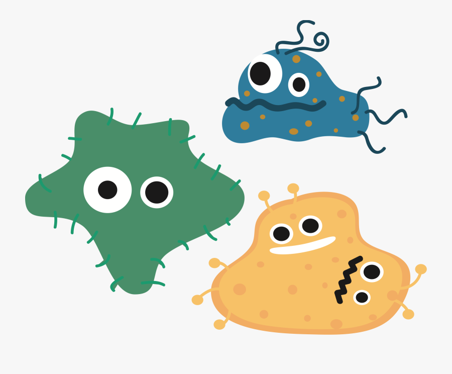 Different Bacteria Cartoon - Bacteria Png, Transparent Clipart