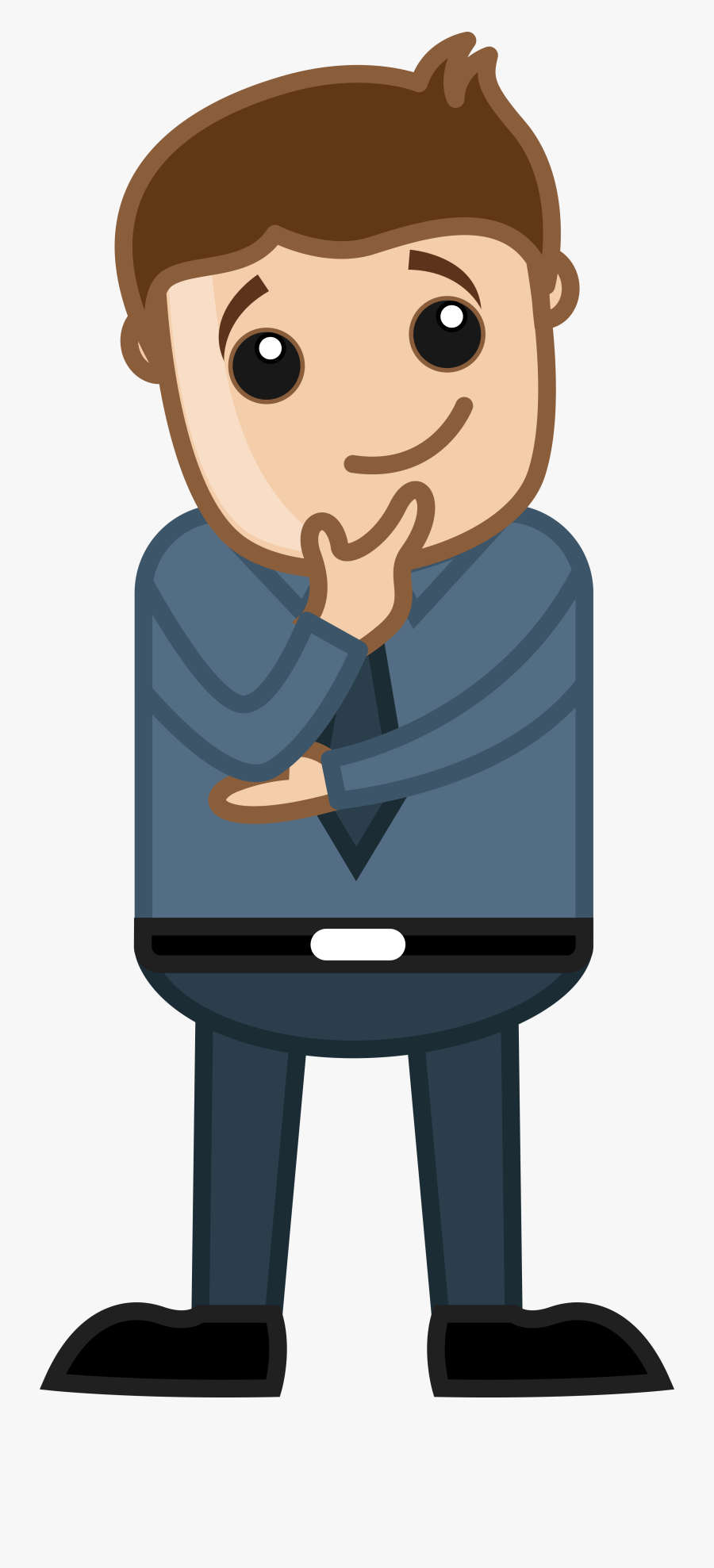 Cartoon Royalty Free Stock - Cartoon Man Thinking , Free Transparent ...