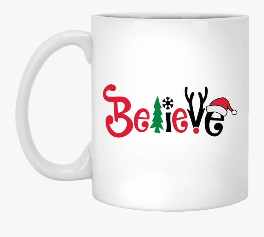 Believe Christmas Coffee Mug - Mug, Transparent Clipart