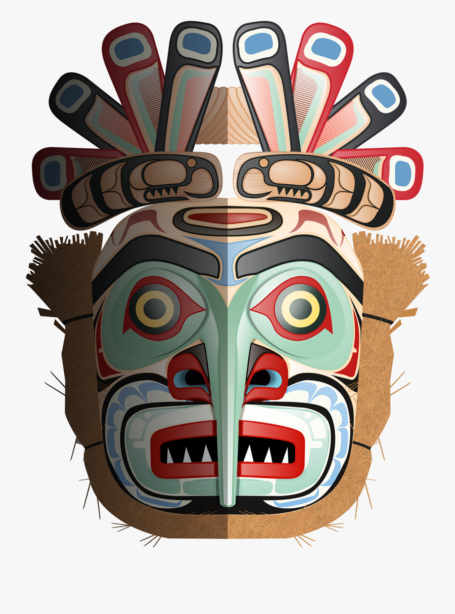 Clip Art Native American Images - Native American Tribal Mask, Transparent Clipart