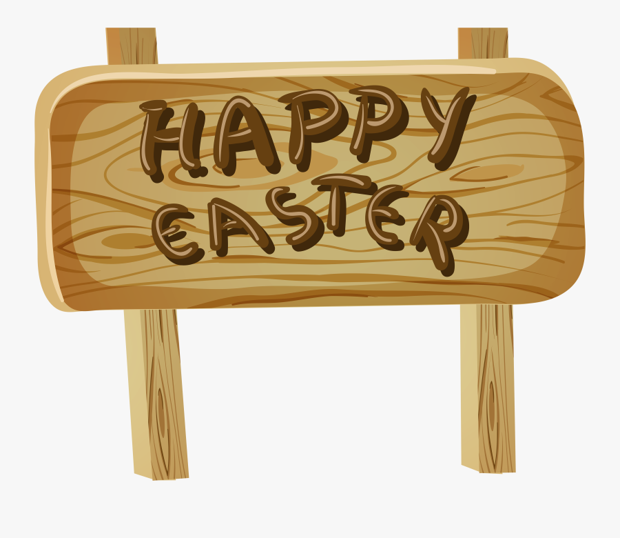 Easter Clipart Sign - Plywood, Transparent Clipart