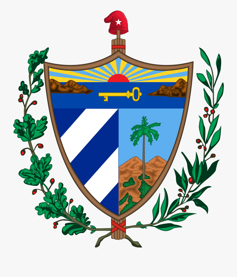 Clip Art Cuban Coat Of Arms - Cuba Coat Of Arms, Transparent Clipart