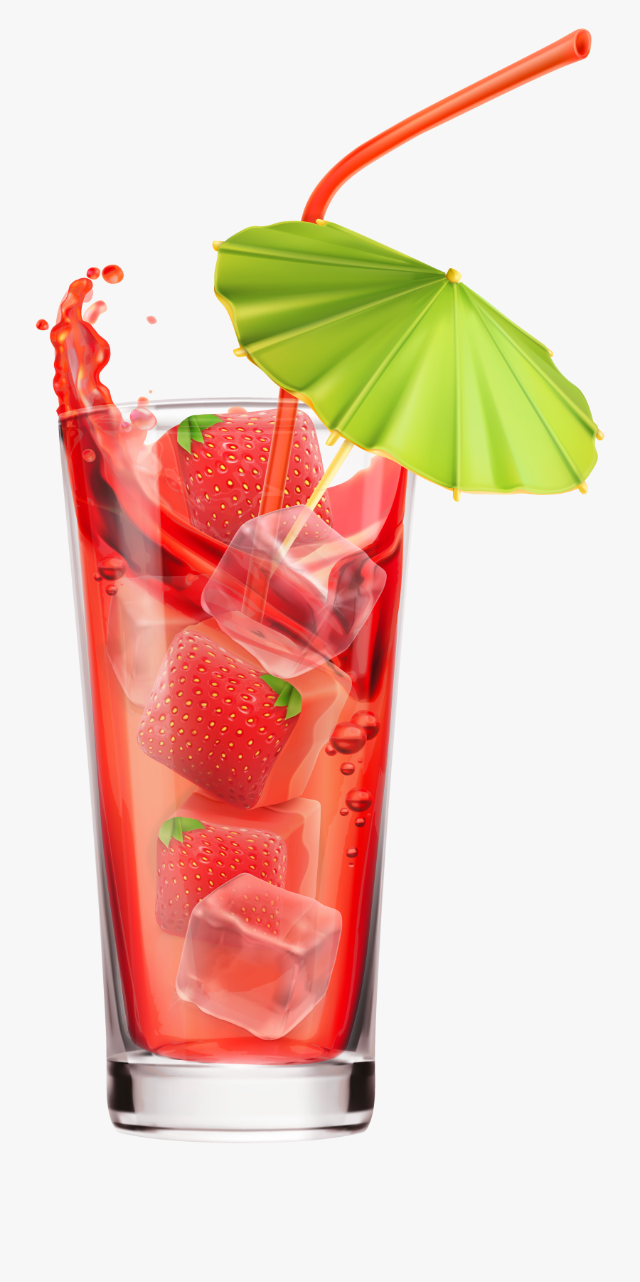 Strawberry Cocktail Png Clipart Image - Lemon Twist Strawberry Crush Lemonade, Transparent Clipart