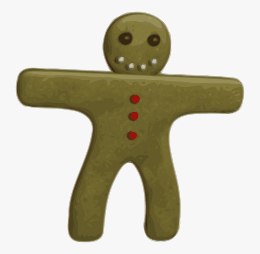 Gingerbread Man Svg Clip Arts - Gingerbread Man Clipart .png, Transparent Clipart