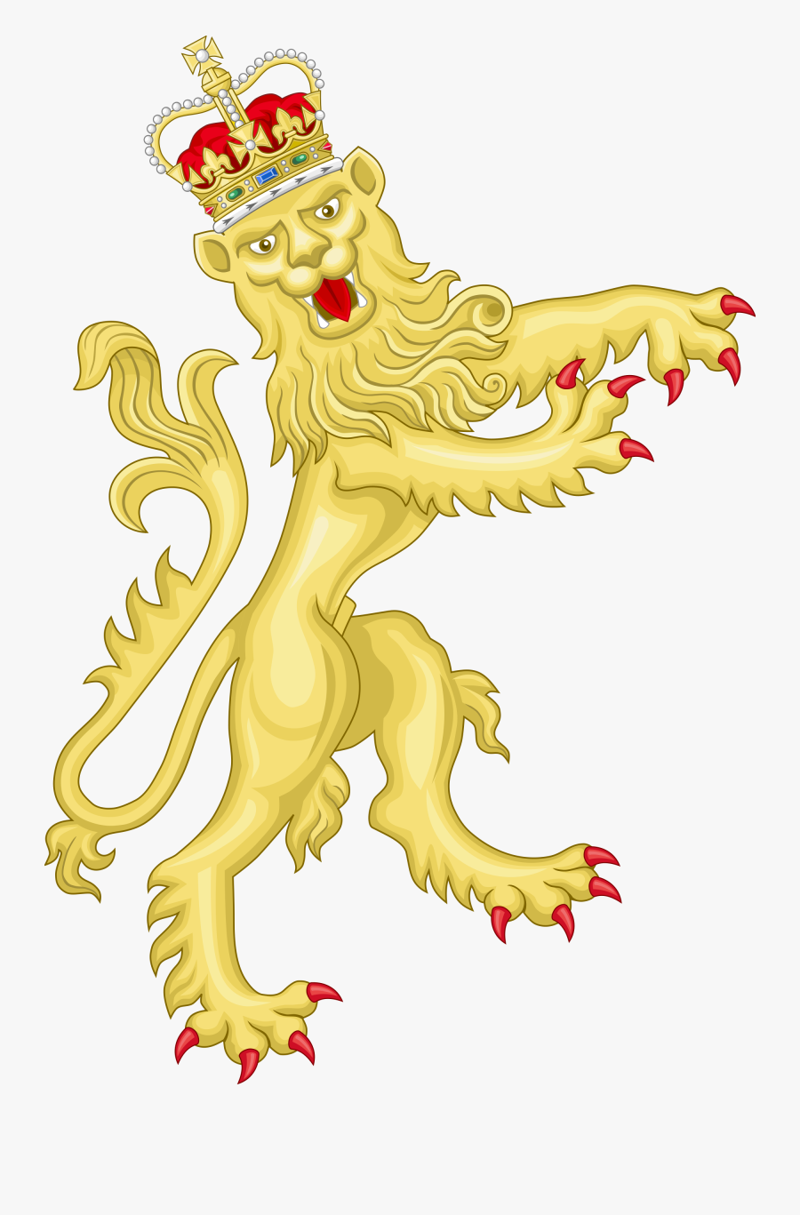 Clip Art File Royal The United - British Coat Of Arms Lion, Transparent Clipart