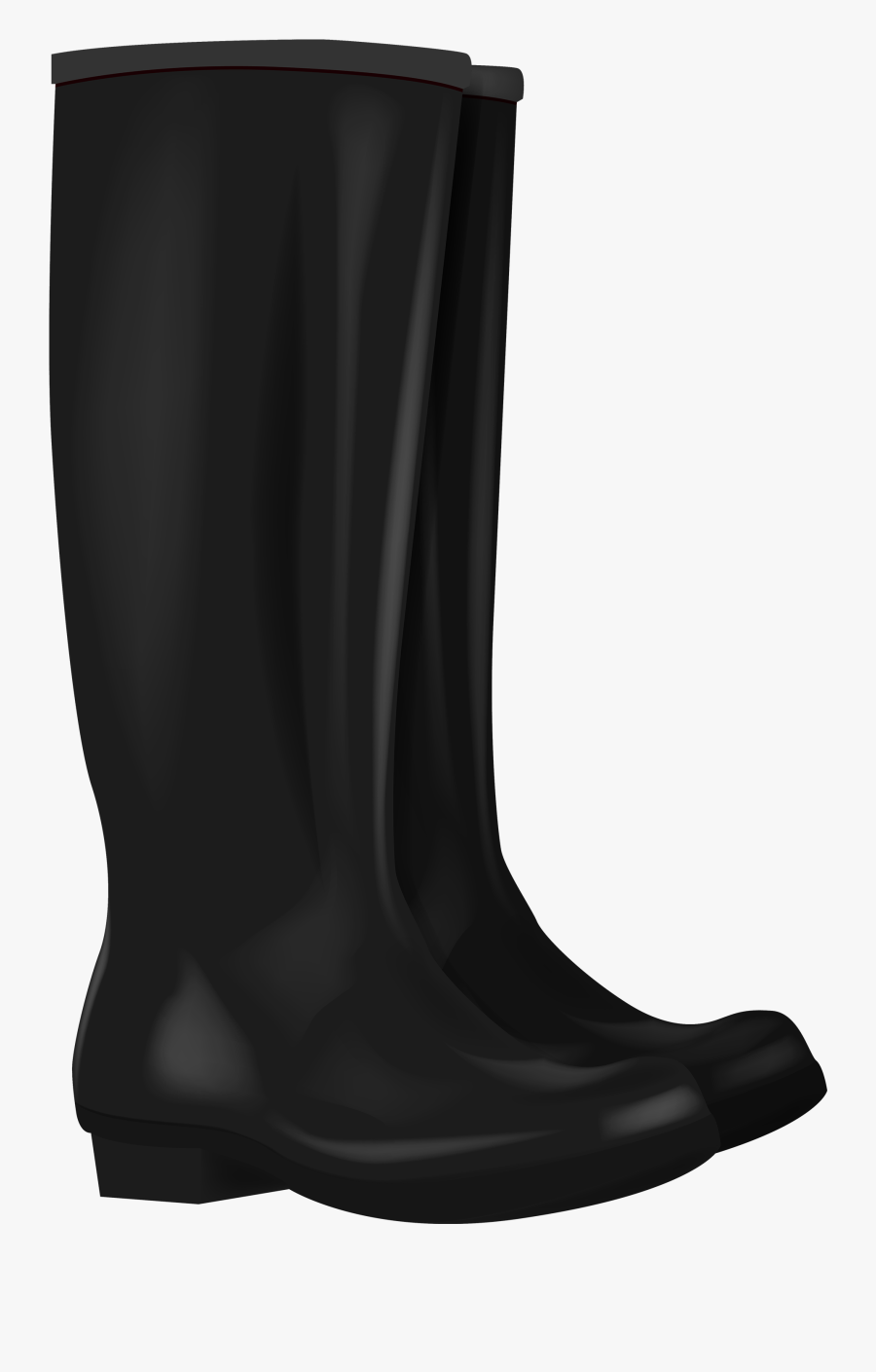 Black Rubber Boots Png Clipart - Rain Boot, Transparent Clipart
