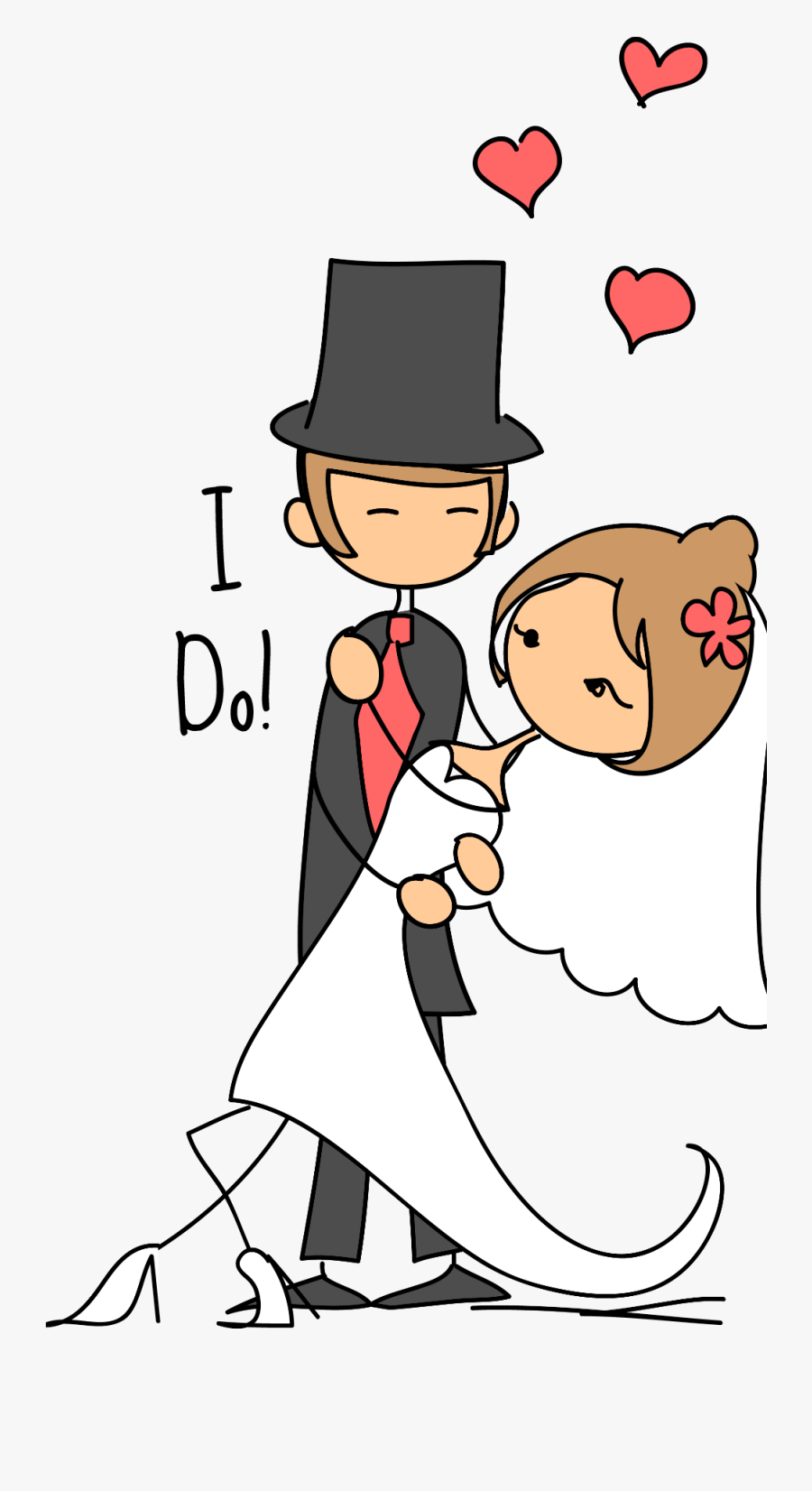 Transparent Hug Png - Wedding Couple Drawing Png, Transparent Clipart